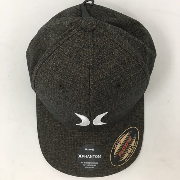 Flexfit Mens Baseball Cap Hat Green Hurley Heathered Logo Embroidered L-XL New - Picture 5 of 8